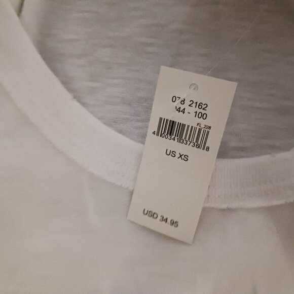 NEW Offline by Aerie Cotton Crew Neck Oversized‎ Off-White Graphic T-shirt XS - Picture 8 of 10